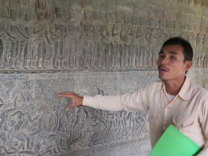 Bun telling about the reliefs